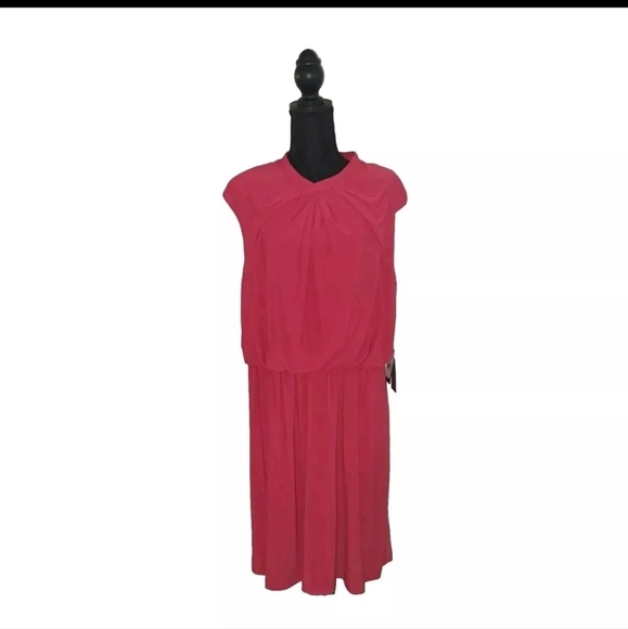 Adriana Paperll Red Dress 18w NWT Formal Fit & Flare Dress B25#10 - Picture 1 of 10